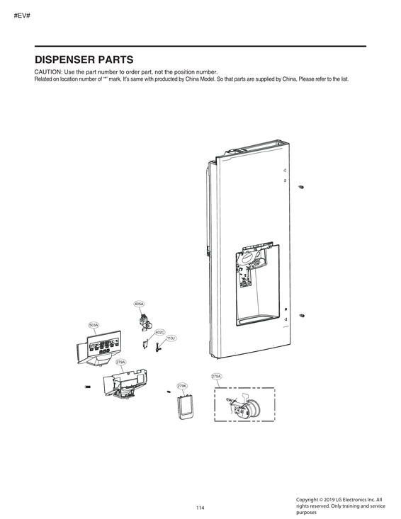 DISPENSER PARTS