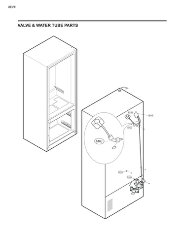 Valve/water tube parts