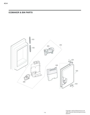 Icemaker/bin parts