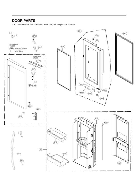 Refrigerator door parts