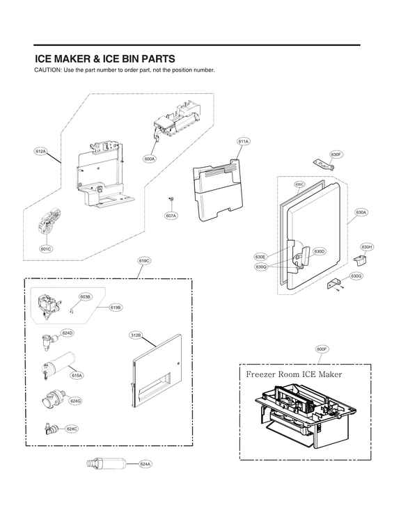 ICE MAKER/ICE BIN PARTS