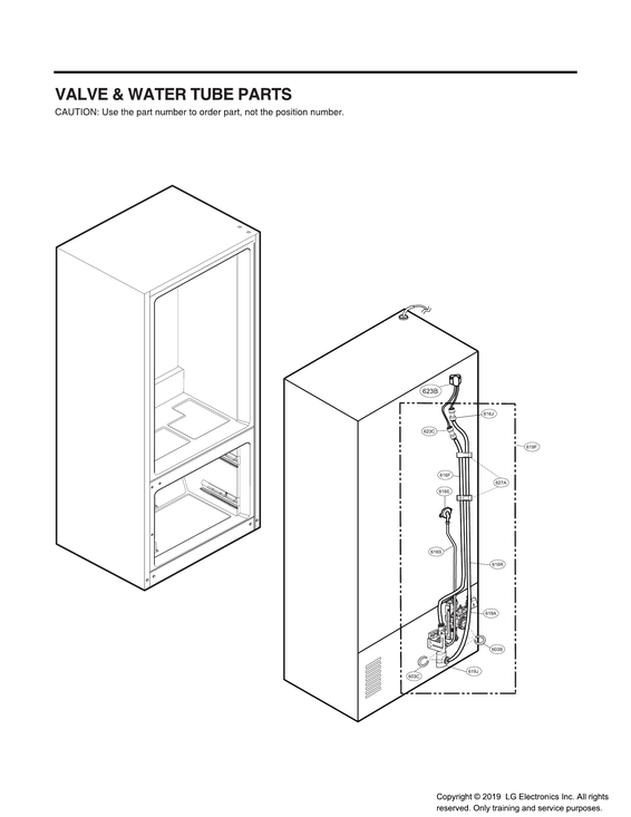Valve/water tube parts