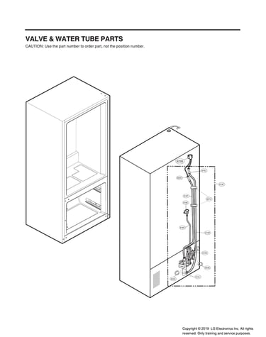 Valve/water tube parts