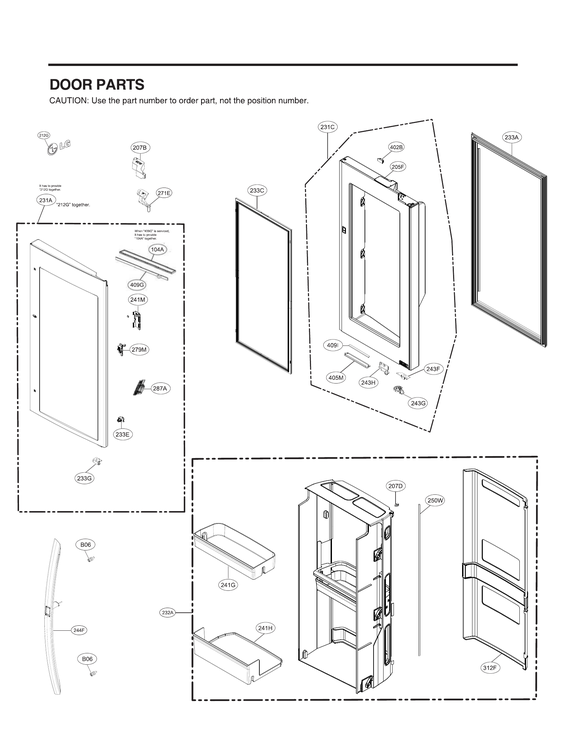 Refrigerator door parts
