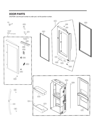 Refrigerator door parts