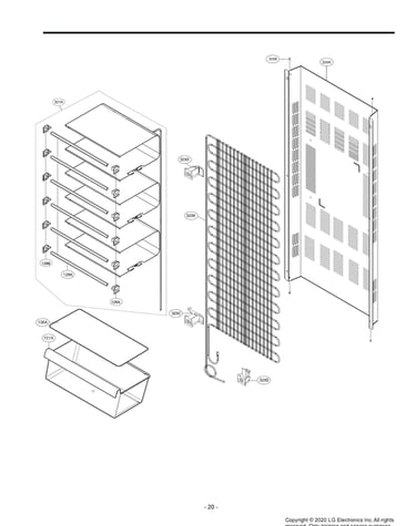 Condenser/shelf parts