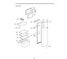 LG LRONC0705V/00 door/drawer/freezer parts diagram