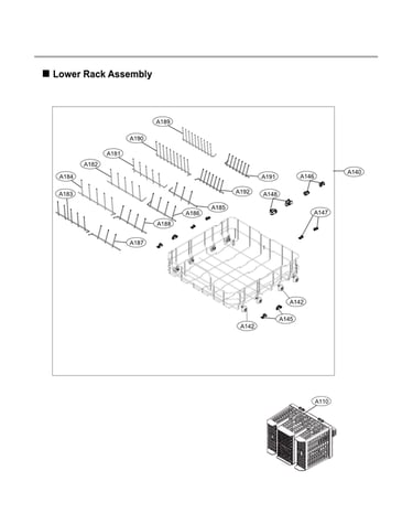Lower rack assy