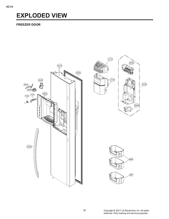 Freezer door