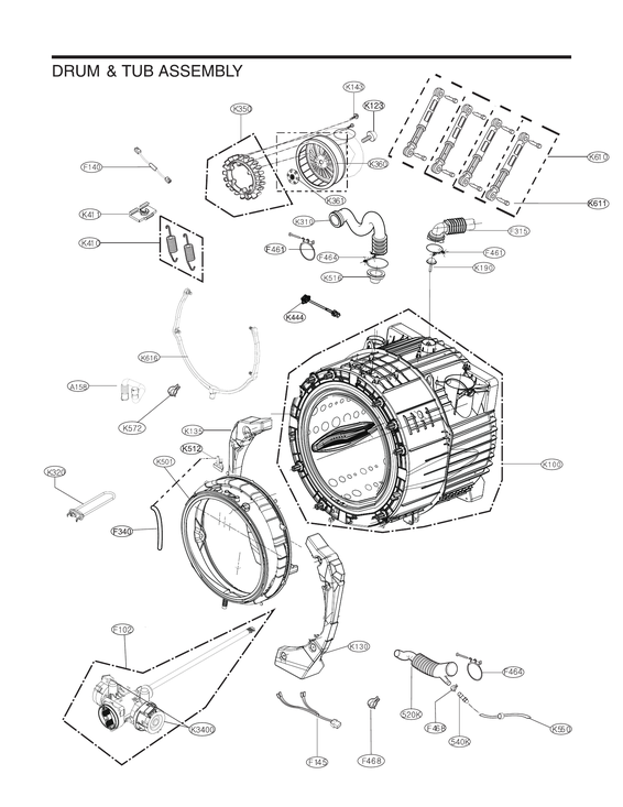 Drum & tub assy
