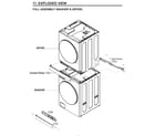LG WKGX201HBA/00 full assy (washer/dryer) diagram