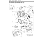 LG WKGX201HBA/00 drum/motor assy: gas type diagram