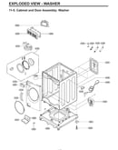 Cabinet/door assy: washer