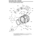 LG WKGX201HBA/00 drum/motor assy: washer diagram