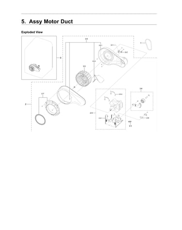 Motor duct assy
