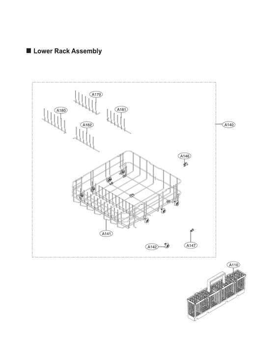 Lower rack assy