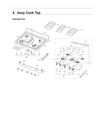 Cooktop assy