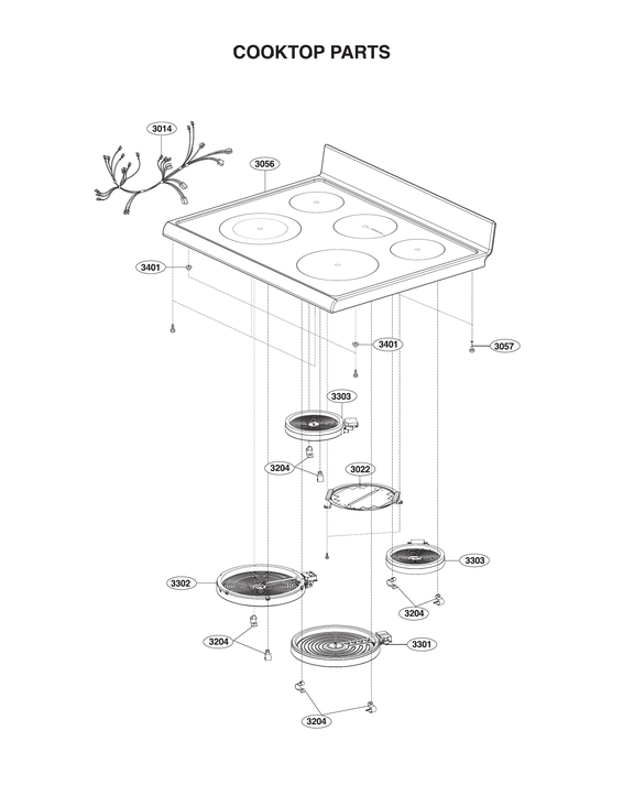 COOKTOP PARTS