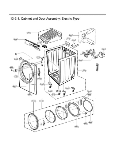 Cabinet & door assy : electric type