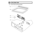 LG DLEX4200B/00 control panel/plate assy diagram