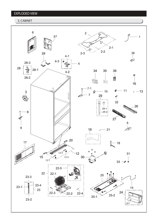 Cabinet parts