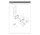 Samsung RF25HMIDBSG/AA-00 freezer door parts diagram
