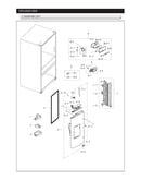 Refrigerator left door parts