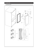 Refrigerator right door parts
