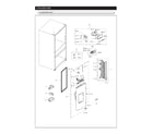 Samsung RF25HMIDBSR/AA-00 left refrigerator door parts diagram