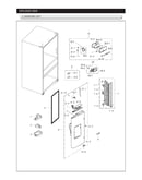 Left refrigerator door parts