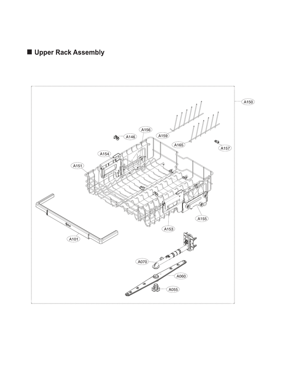 Upper rack assy