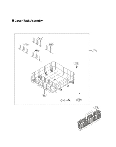 Lower rack assy