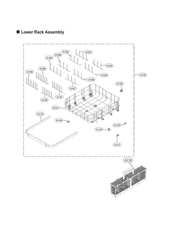 Lower rack assy