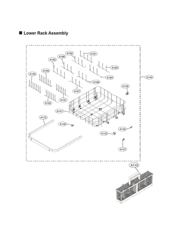 Lower rack assy