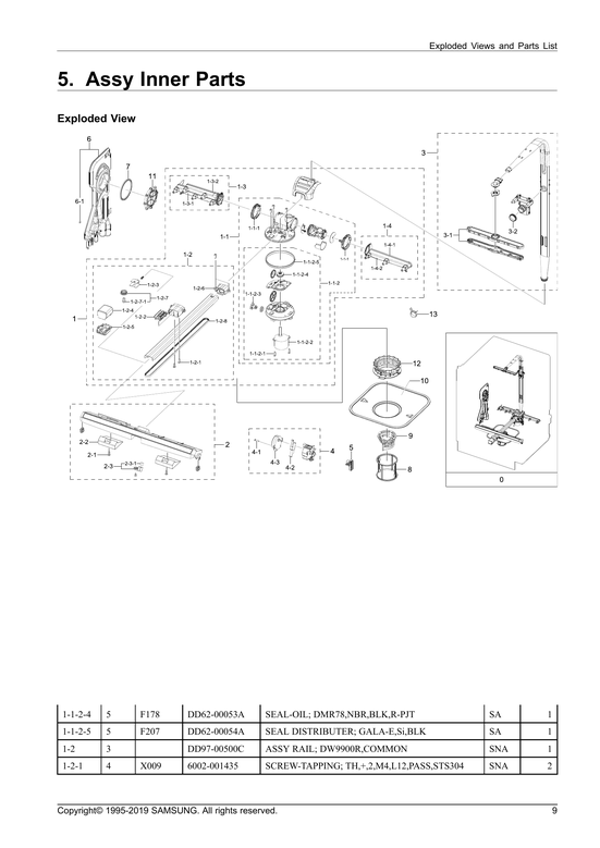 Inner parts assy