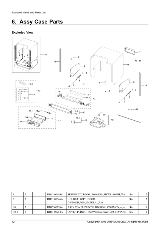 Case parts assy
