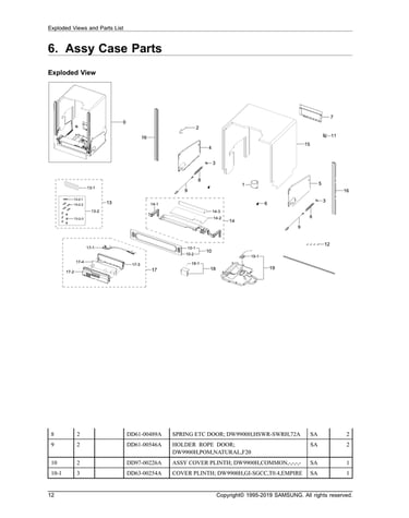 Case parts assy