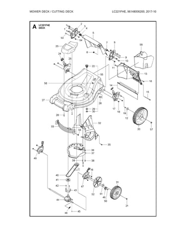 Mower deck/cutting deck parts