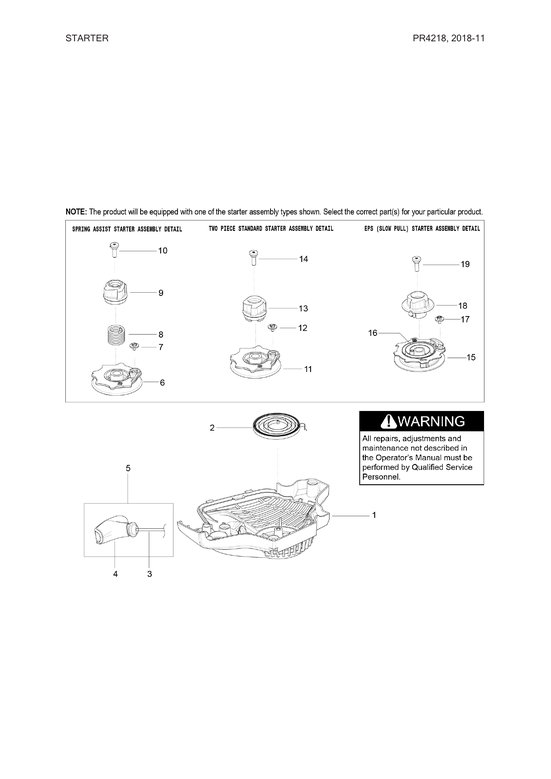 Starter parts