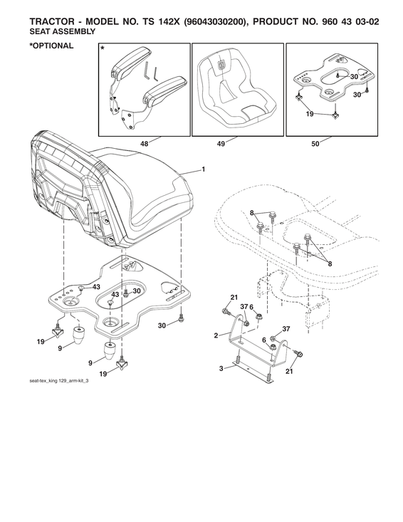 Seat assy parts