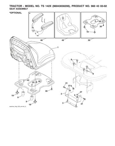 Seat assy parts