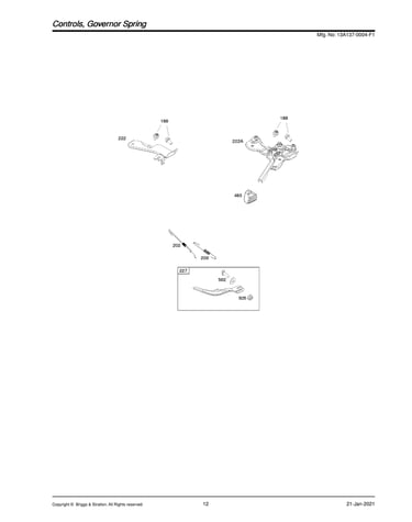 Controls/governor spring
