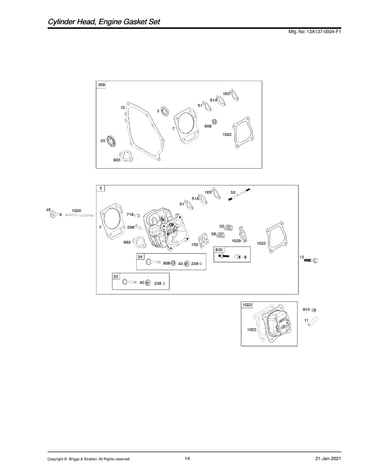 Cylinder head/engine gasket set
