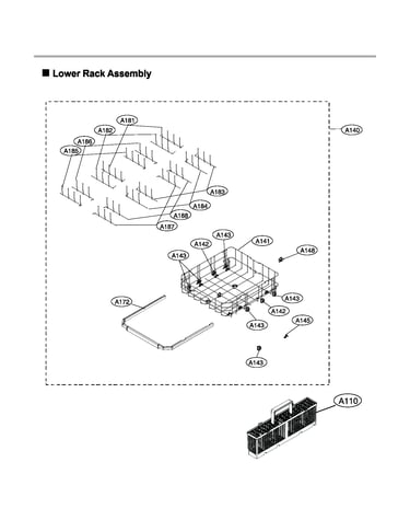 Lower rack assy
