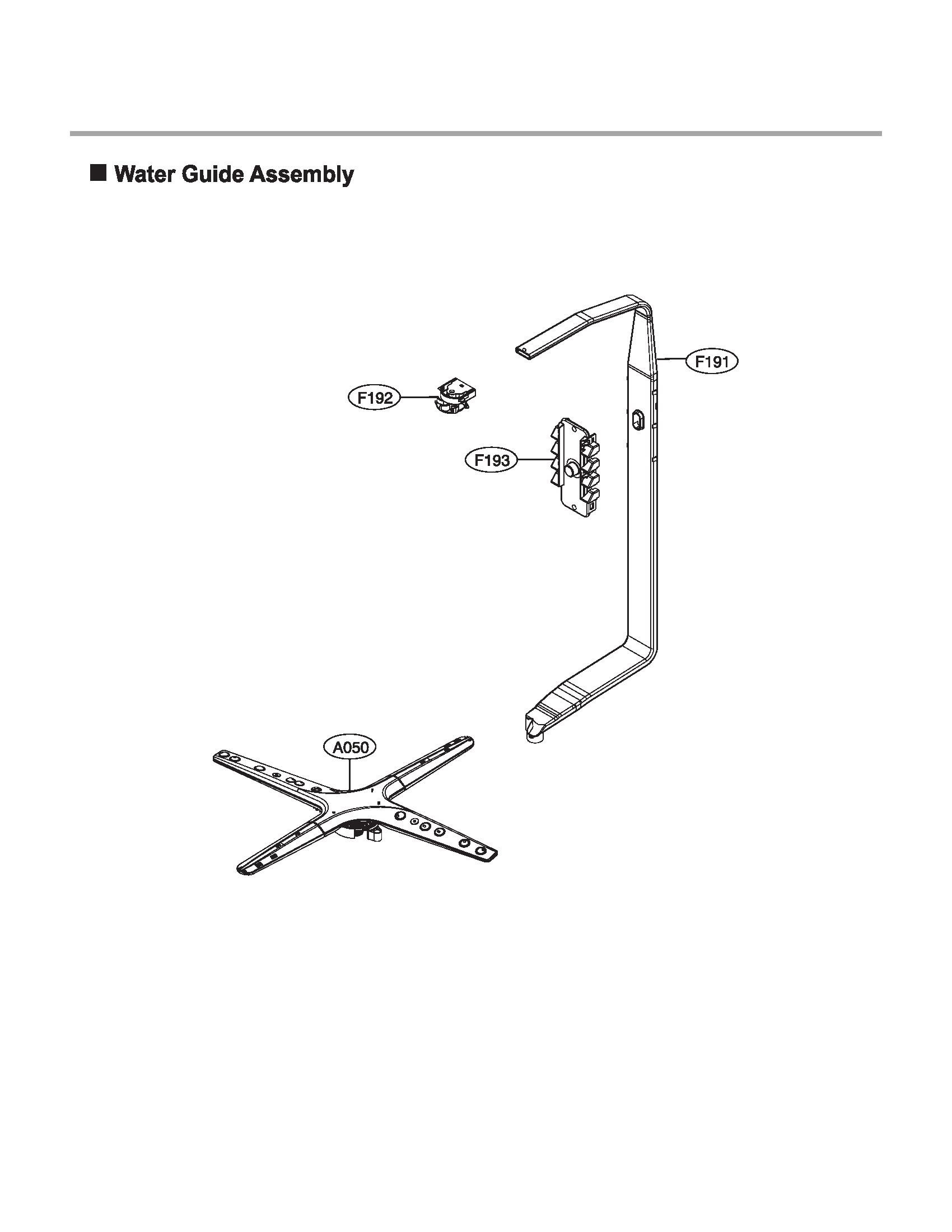 Water guide assy
