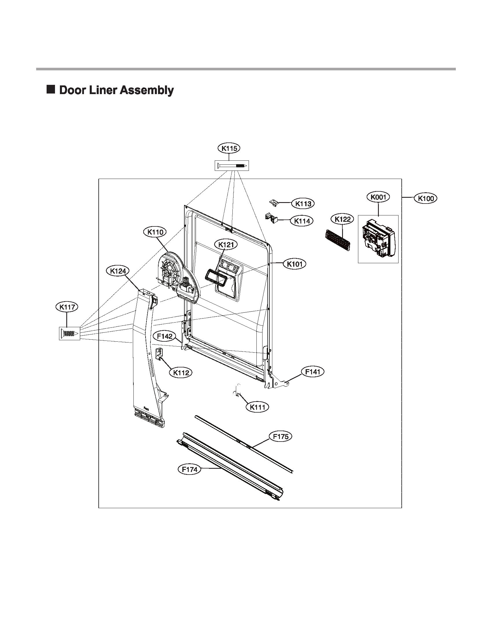 Door liner assy