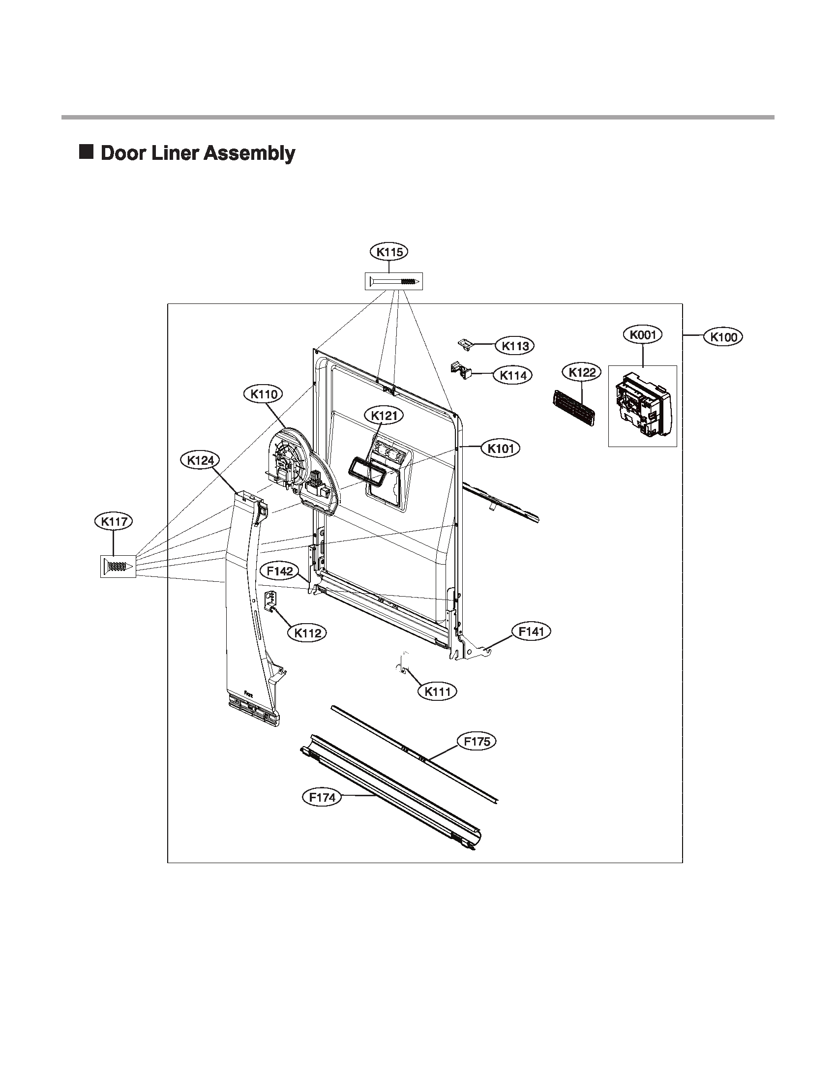 Door liner assy