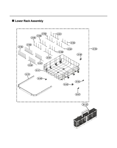 Lower rack assy