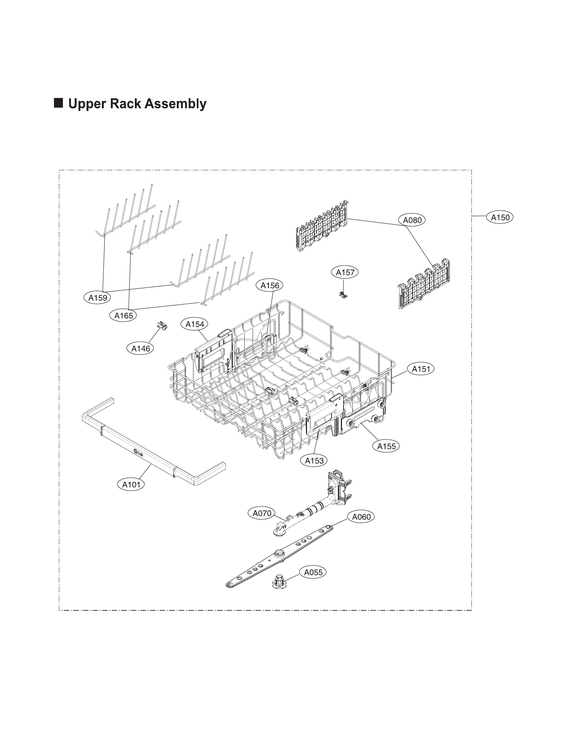 Upper rack assy