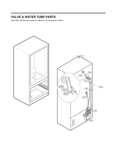 Valve & water tube parts